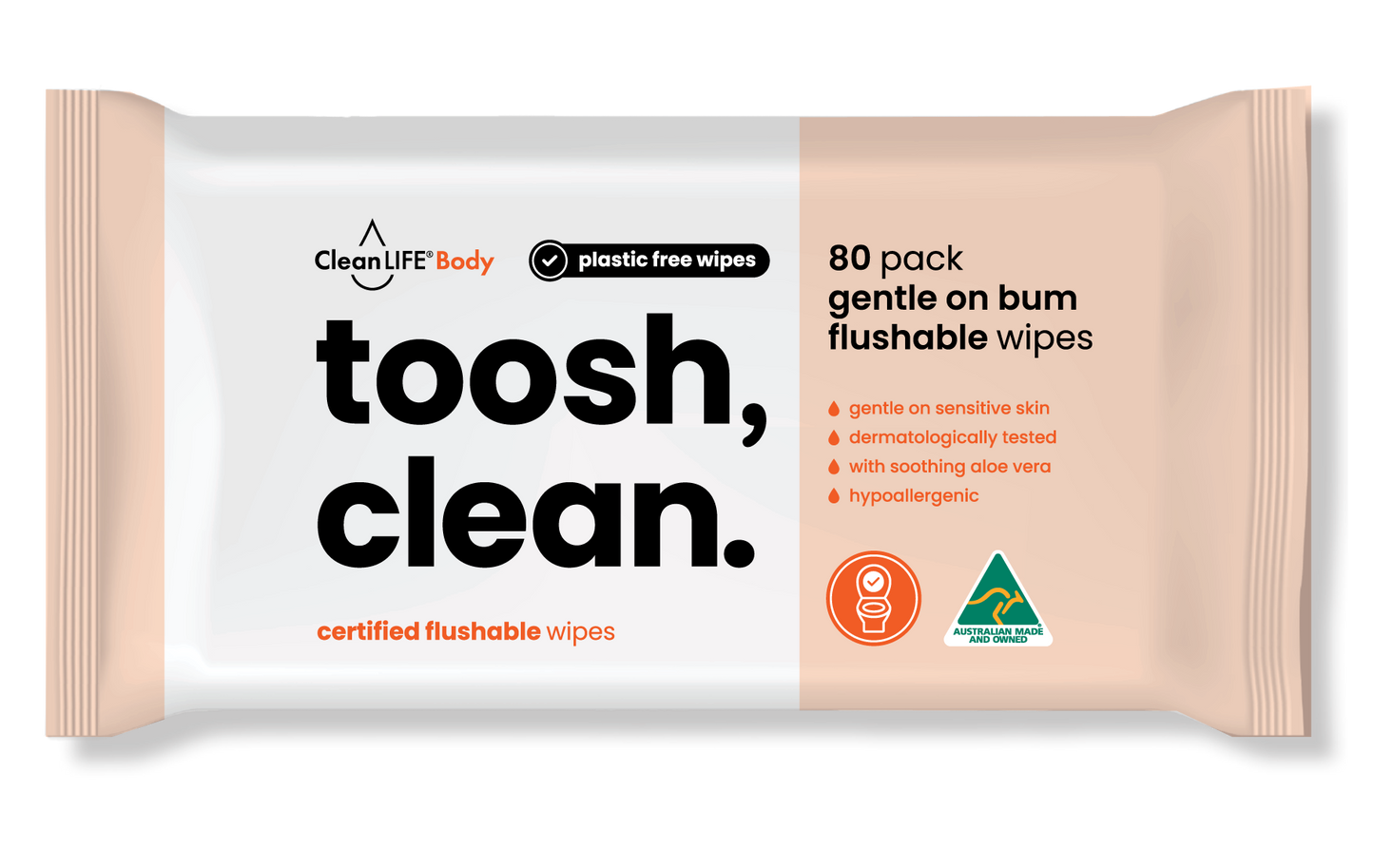 toosh, clean