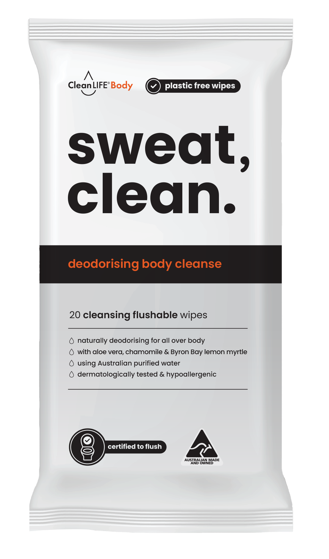 sweat, clean.