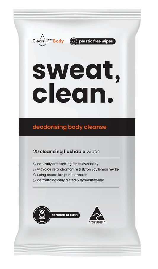 sweat, clean.