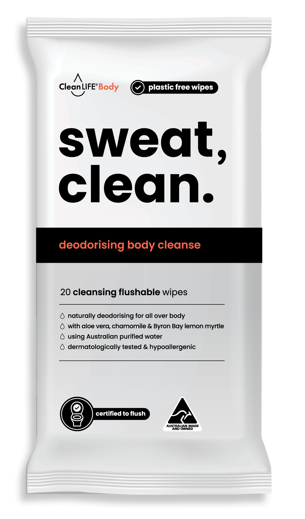 sweat, clean.