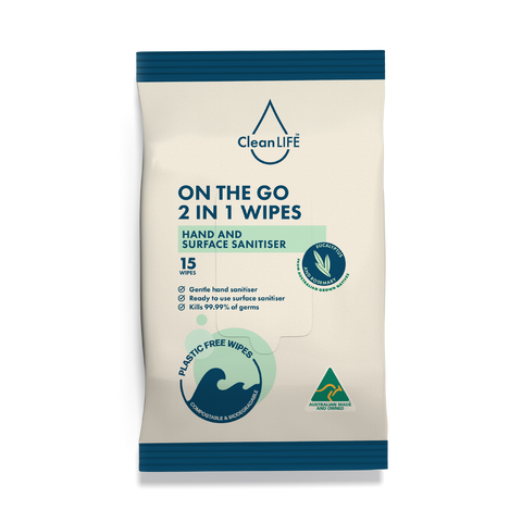 On The Go 2 in 1 Wipes | CleanLIFE