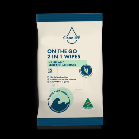 On The Go 2 in 1 Wipes | CleanLIFE