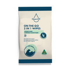On The Go 2 in 1 Wipes