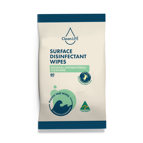 CleanLIFE surface disinfectant wipes 80 wipes